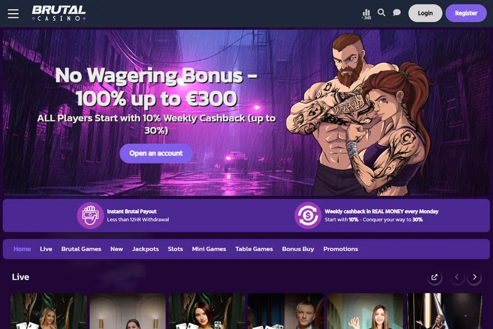Brutal Casino online gaming plateform