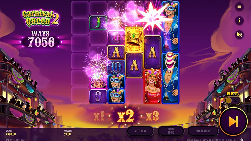 Carnival Queen 2 by Thunderkick gameplay