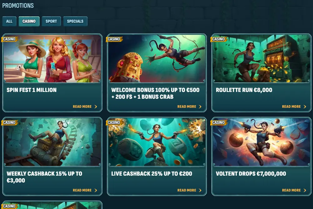 Promotions, bonus and offers Larabet Casino
