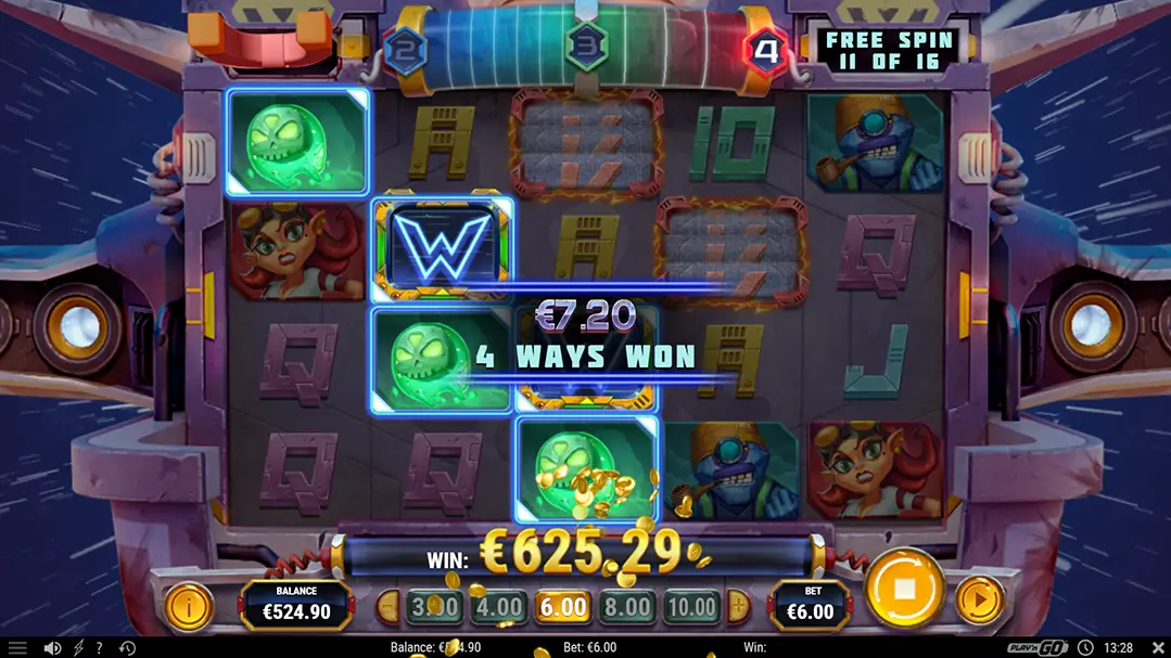 Winning at the Play'n Go slot Machine : Captain Xeno's Earth adventure