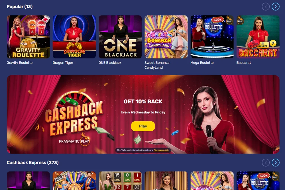 Live Casino Games Galactic Wins