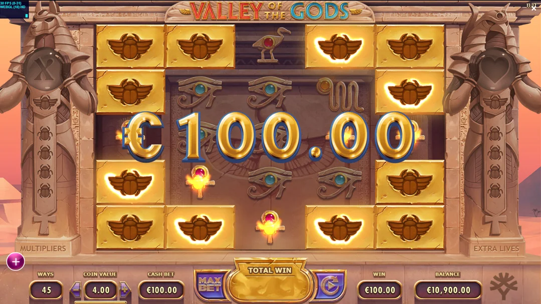 Valley of the Gods 2 Online slot machine with big bonus