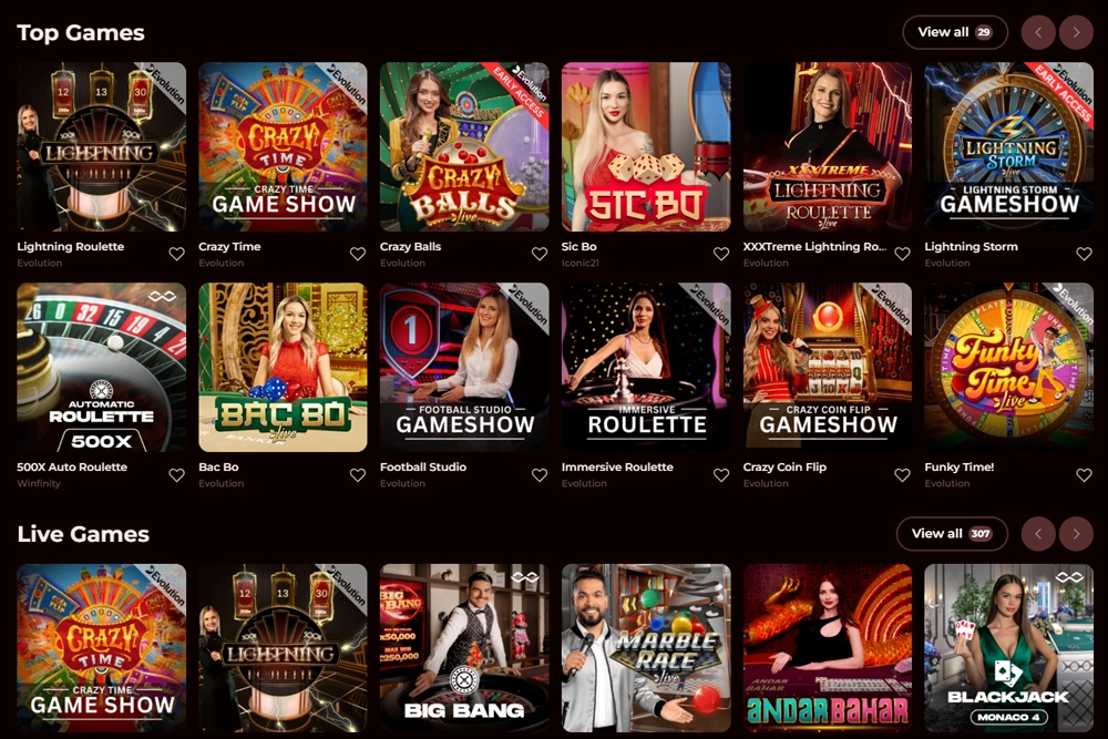 Plau with Live Dealer at Roman Casino