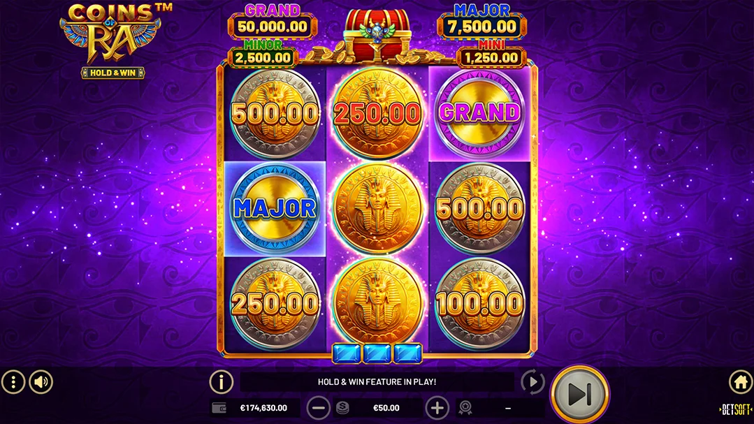 Gameplay Coins of Ra online Betsoft Slot