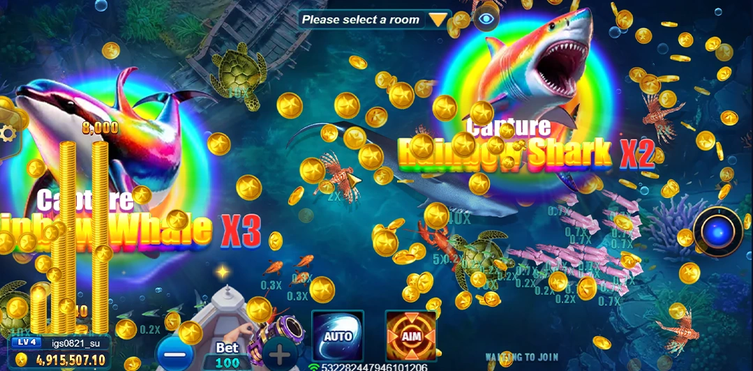 Gameplay Ocean Hunter Shoot and Win Arcade Casino Game