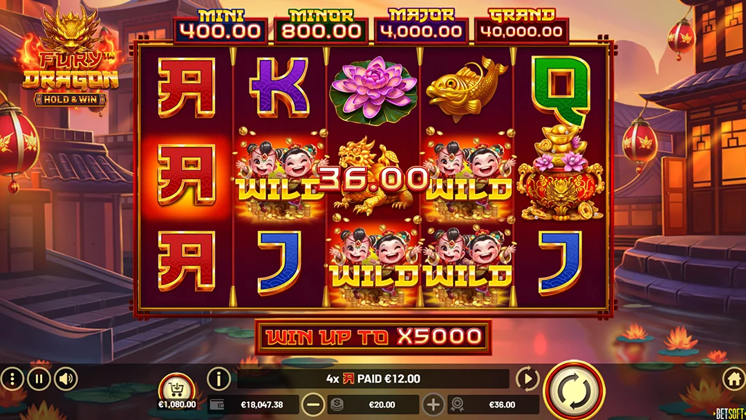 Gameplay Bonus Dragon Fury: Hold and Win Betsoft