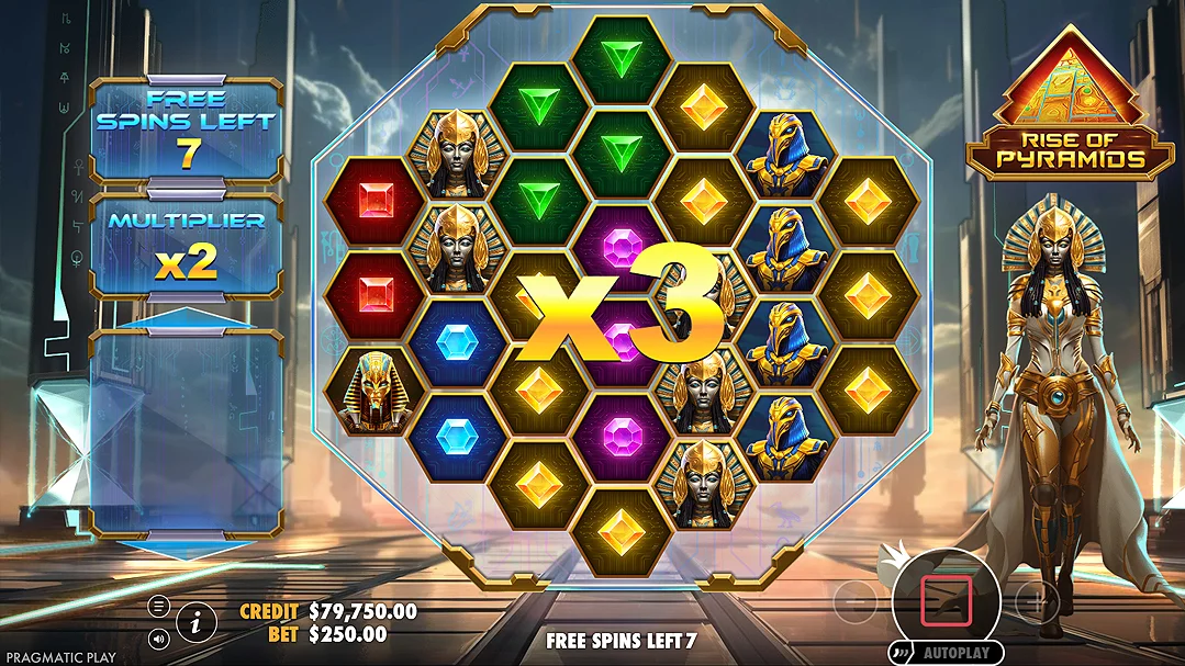 Play and win the jackpot on Rise of Pyramids Slot!