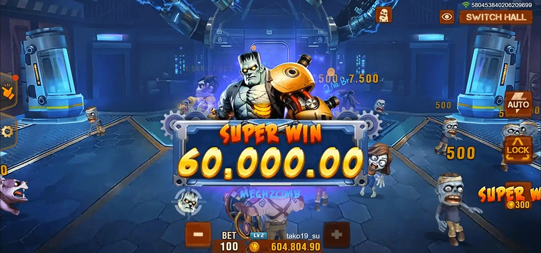 Fortune Zombie Lightning shoot arcade casino game