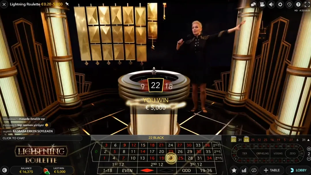 Lightning Roulette Live Casino Game by Evolution