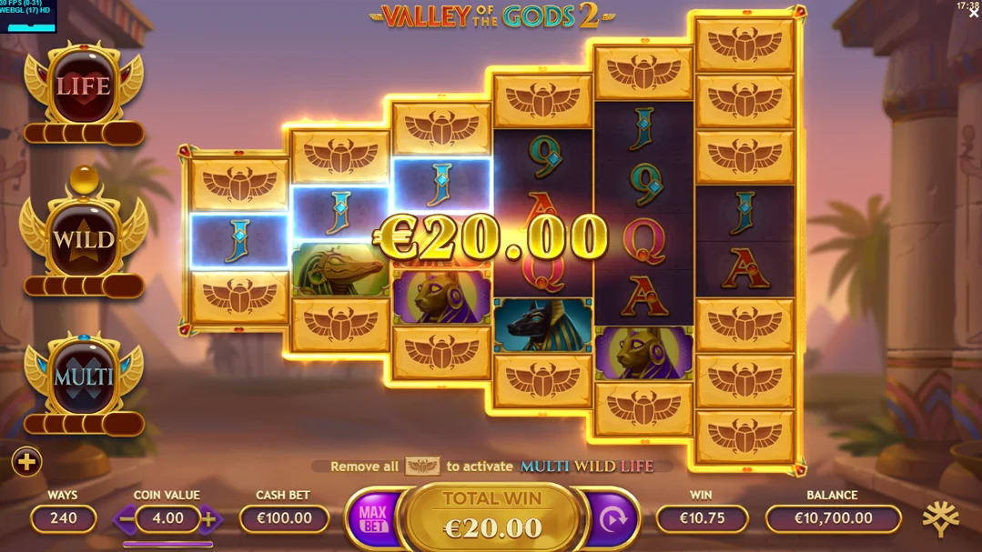 Valley of the Gods 2 Online slot machine with big bonus