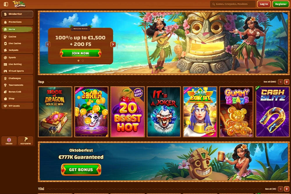 TIKI CASINO: Up to date review, find the best bonus, games and promotions!