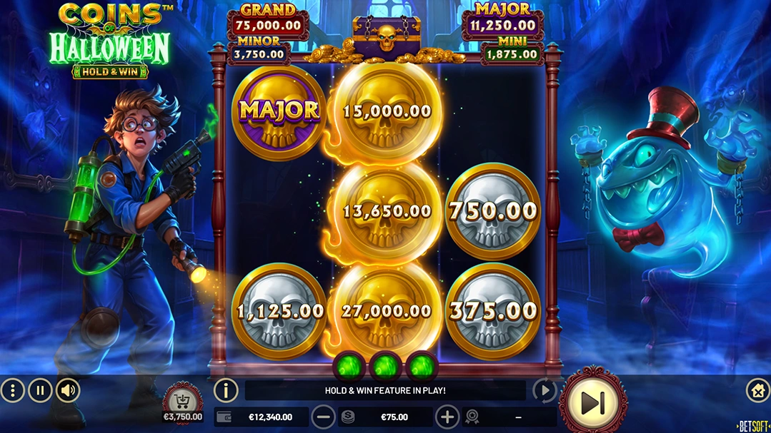 Winning slot machine à sous Coins of Halloween Betsoft Gaming