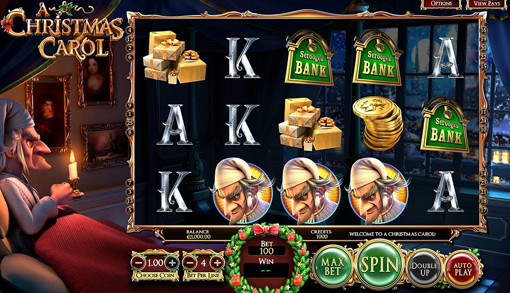A Christmas Carol Slot gameplay and win