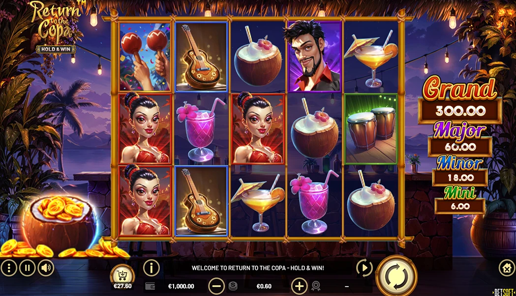 Gameplay Return to the Copa: How to Play and Win on this Betsoft Gaming slot?