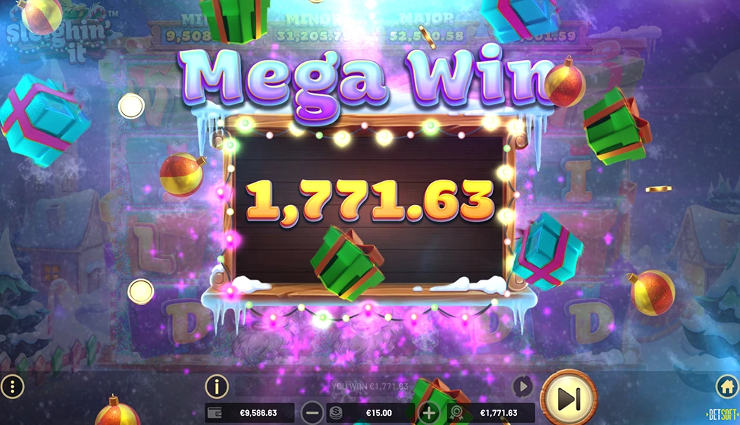 Mega Win Jackpot Sleigh'in Betsoft Gaming