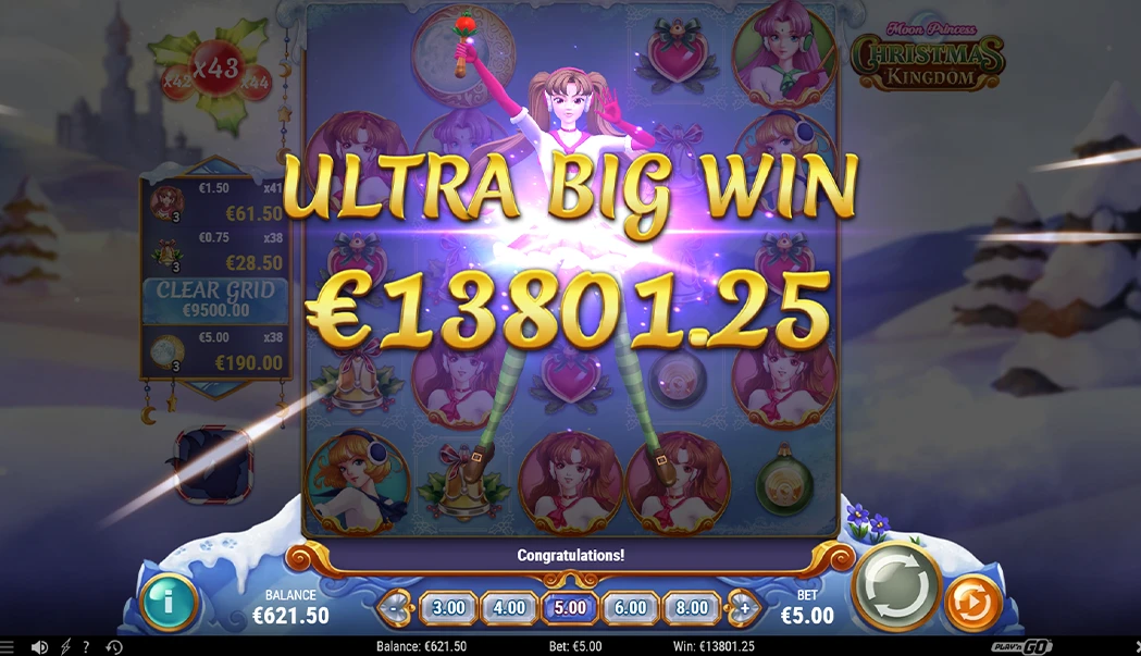 Win the jackpot on Moon Princess: Christmas Kingdom!