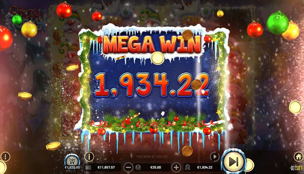 Mega Win, Jackpot on Stay Frosty Slot!