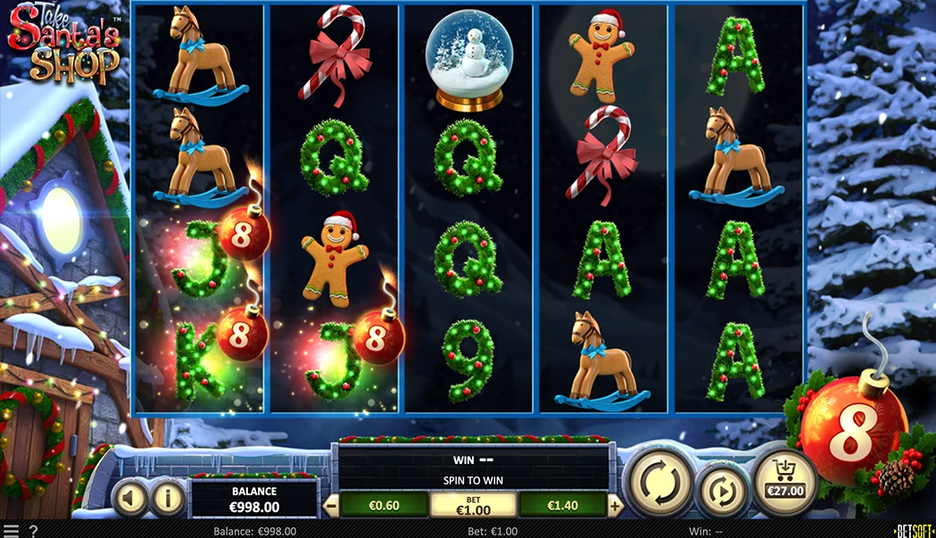 Take Santa's Shop - New Betsoft Christmas Slot !