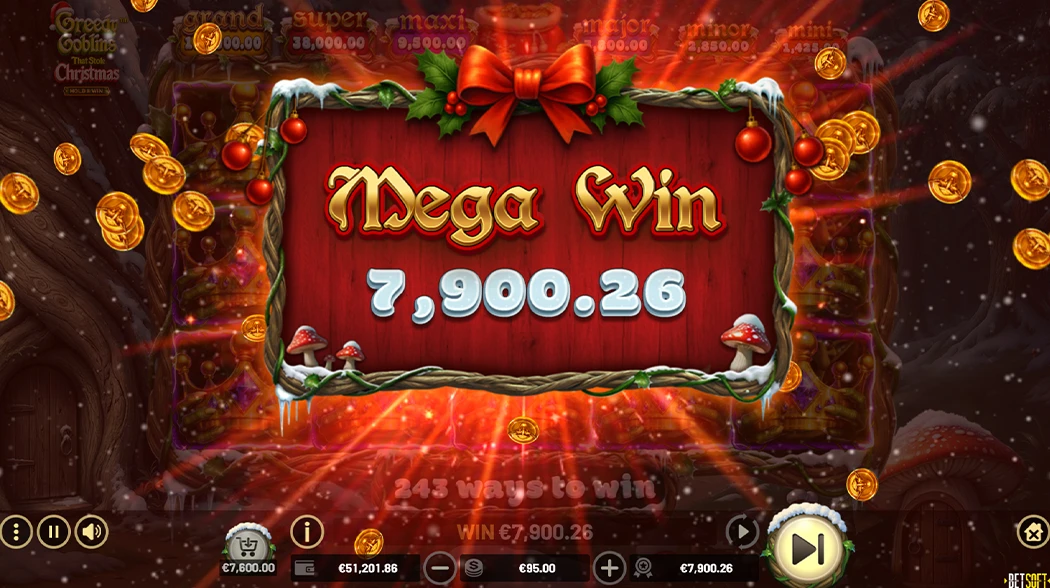 Big Win and Jackpot Slot Take Santa's Shop by Betsoft Gaming