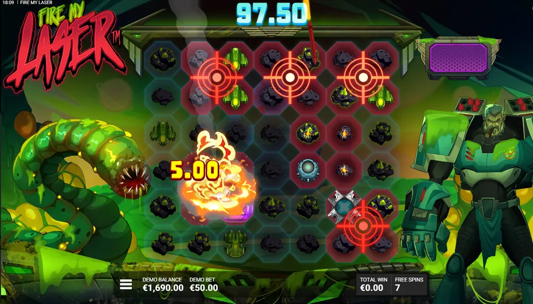 Alien Attack Free Spins Bonus Game