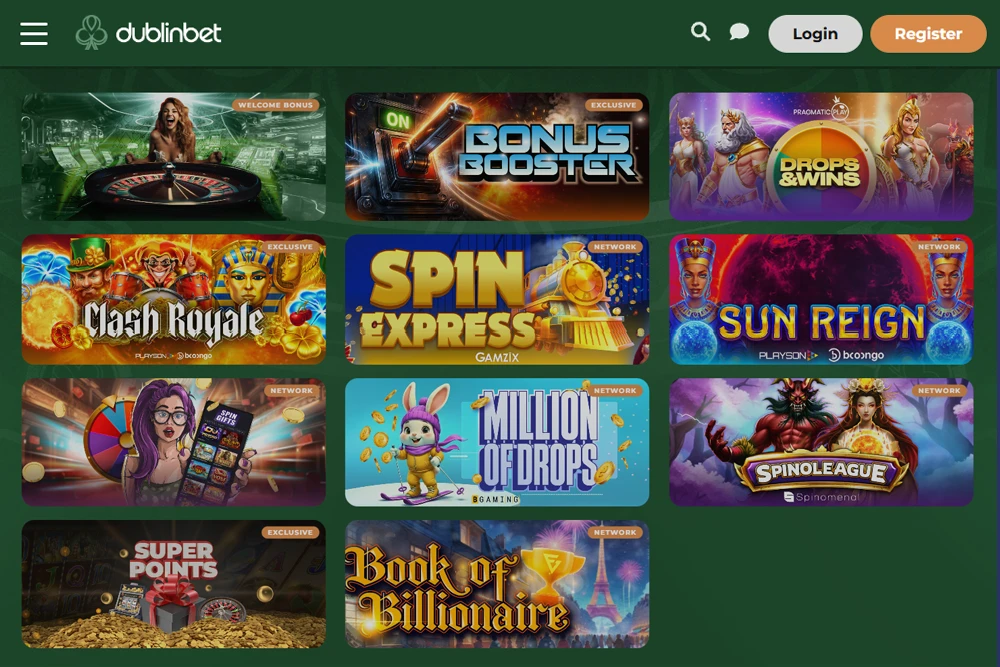 Bonus and Promotions Dublin Bet Online Casino