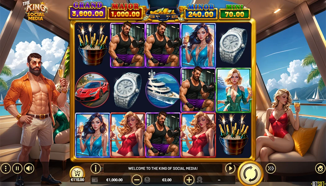 Influencer slot machine The King of Social Media Betsoft