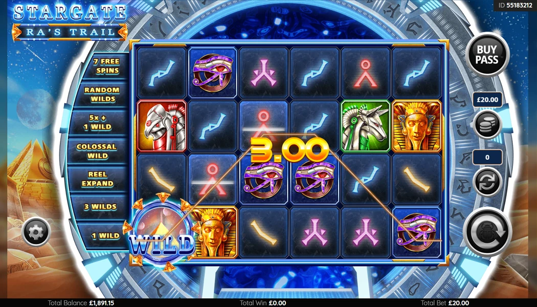 Official Stargat slot Machine by Light and Wonder