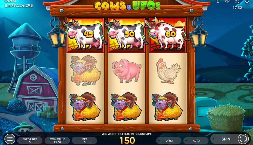 Gameplay Aliens: Cows & UFOs slot machine