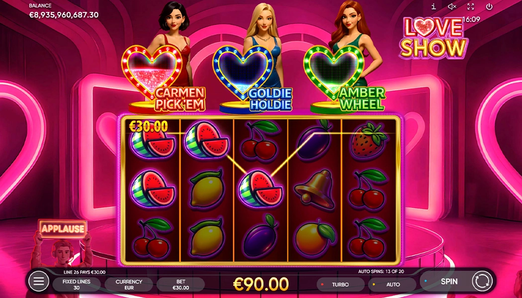 Love Show by Endorphina, Casino Love Game with Bonuses