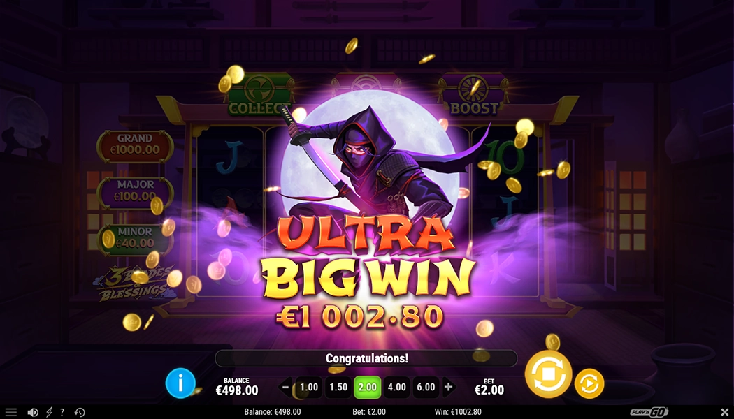 Big Win 3 Blades & Blessings Slot Machine