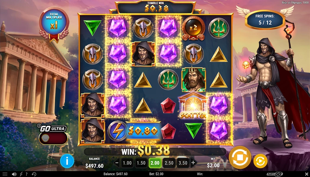 Bonus feature and bonus Rise of Olympus 1000 Slot