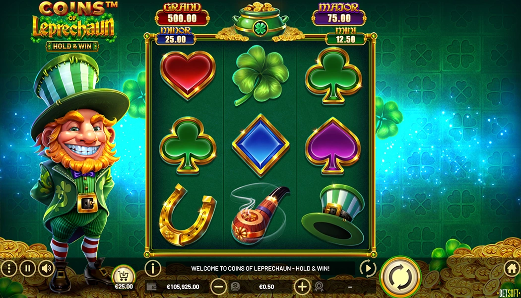 Bonus Round Coins of Leprechaun Casino Slot