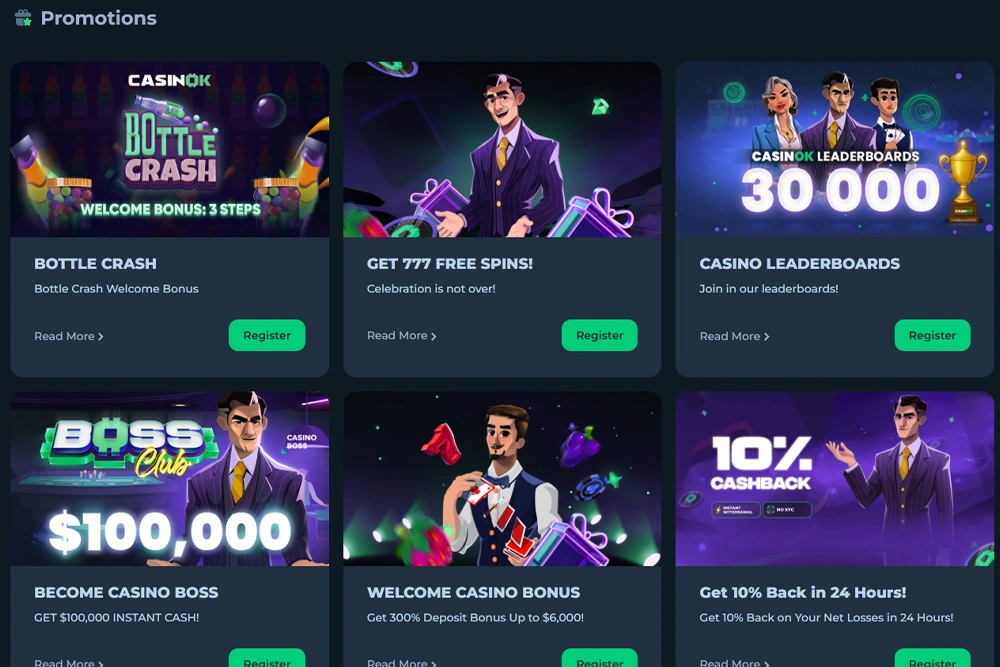 Best Bonus & Promotions at CasinOK: Play with the best deals