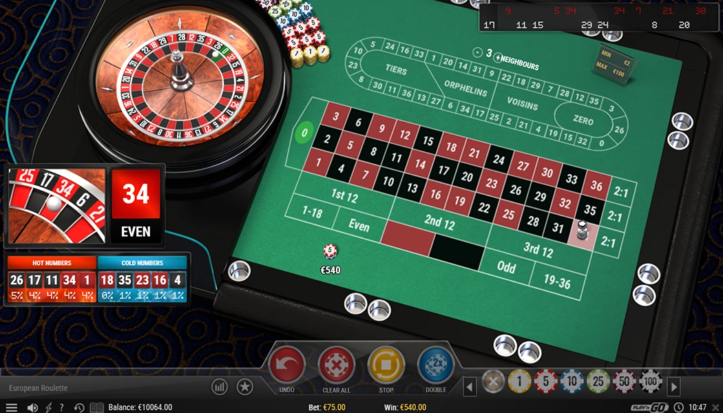 Wining Money on European Roulette Pro by Play'n GO