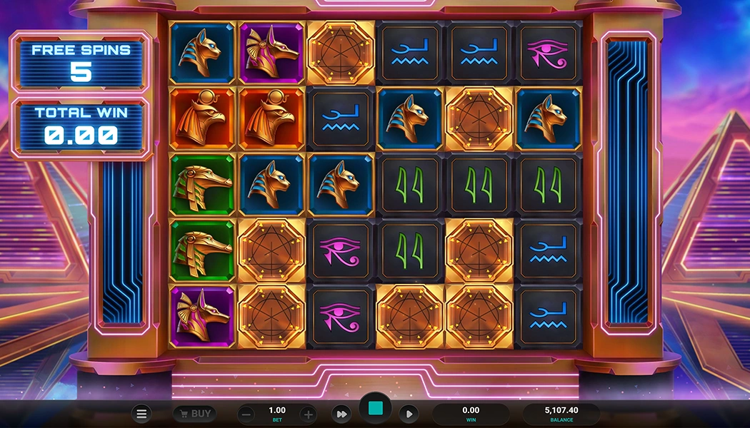 Free Spins Bonus Round Glyph of Gods Slot Machine