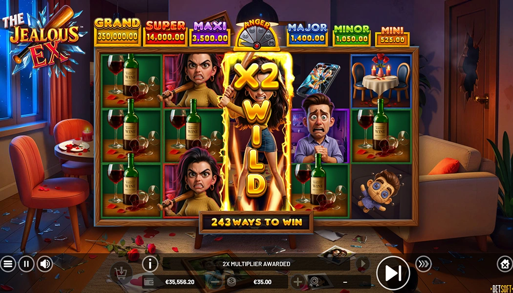 Gameplay and Bonus The Jealous Ex by Betsoft Gaming