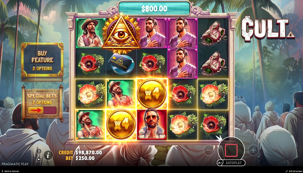 CULT Slot Gameplay and mechanics for winning money