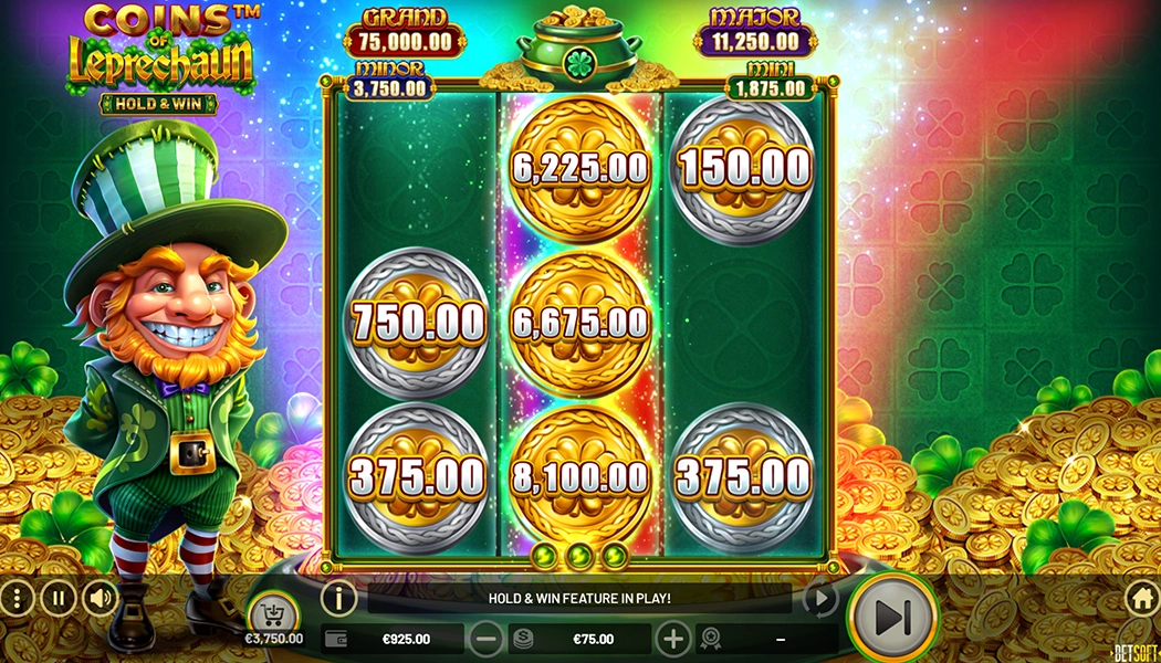 Gameplay Coins of Leprechaun Online Slot Game