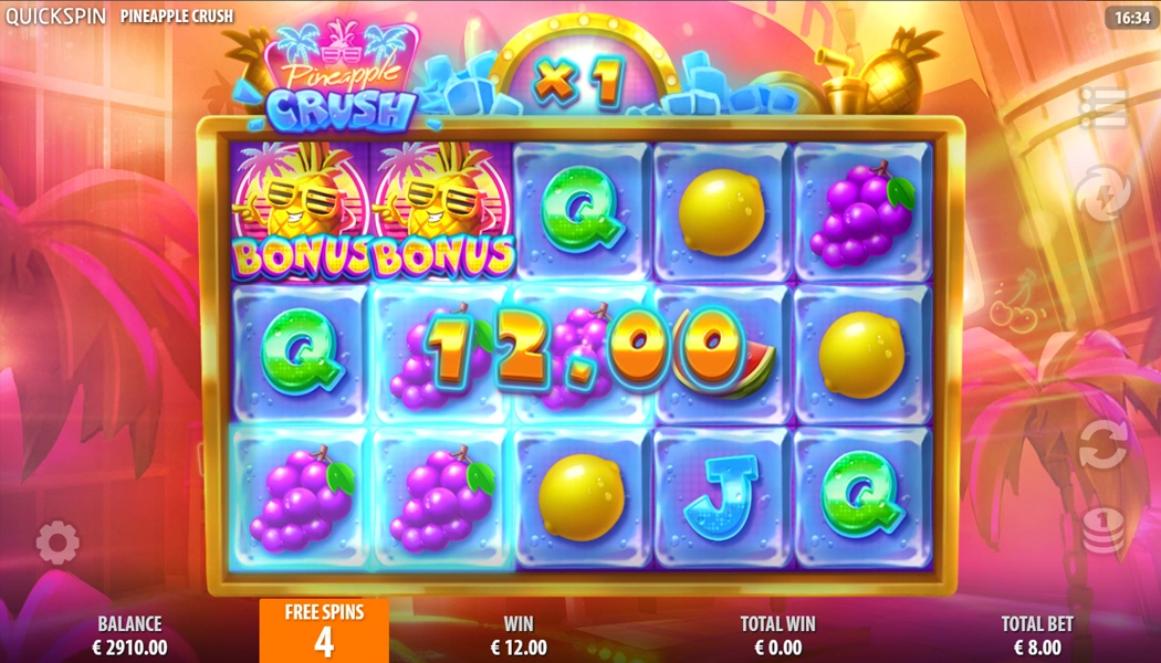 Gameplay Online Slot Pineapple Crush