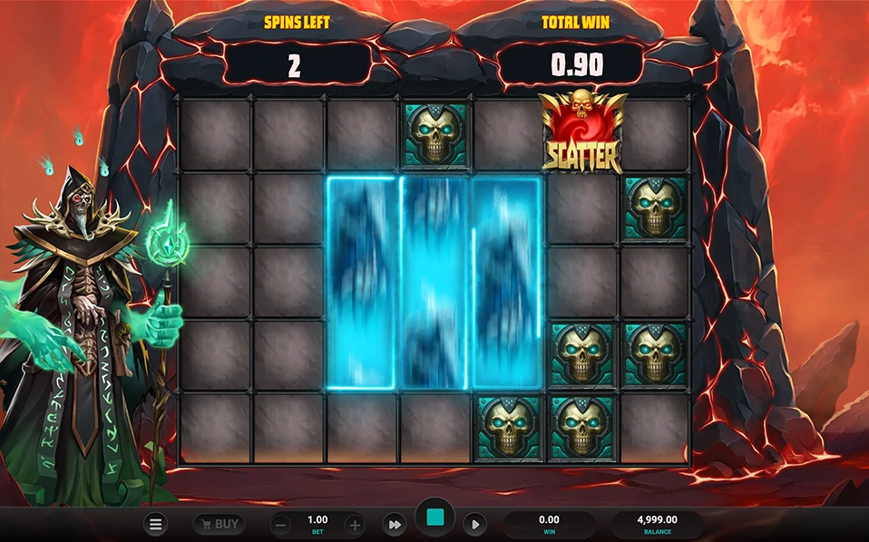 Necromancer's Gate Bonus & Features: Winning spin