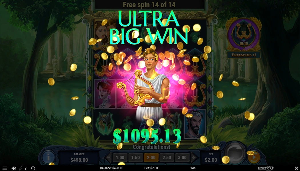 Ultra win Jackpot on Rise of Orpheus Slot Casino Game