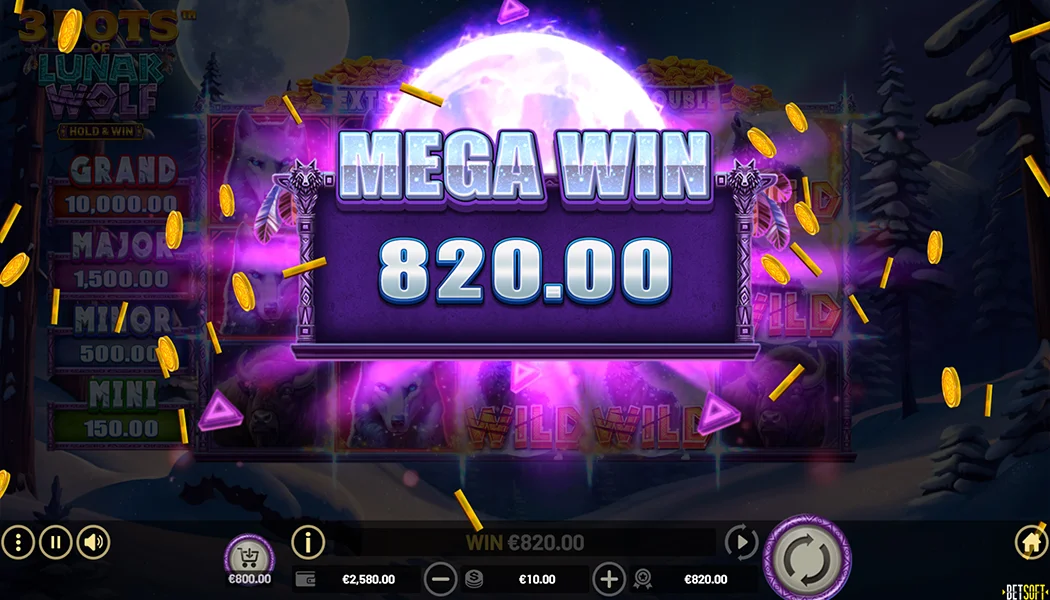 3 Pots of Lunar Wolf big win DOUBLE board Hold and Win