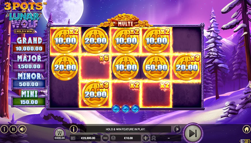 3 Pots of Lunar Wolf Hold and Win DOUBLE board duplication MULTI multipliers