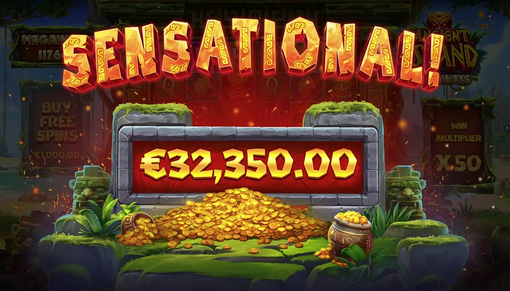 Ancient Island Megaways big win expanding wild modifiers 10000x