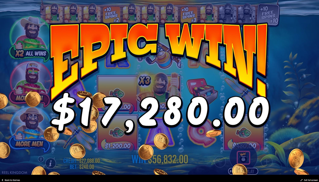 Big Bass Trophy Catch Super Free Spins modifier 10x multiplier big win