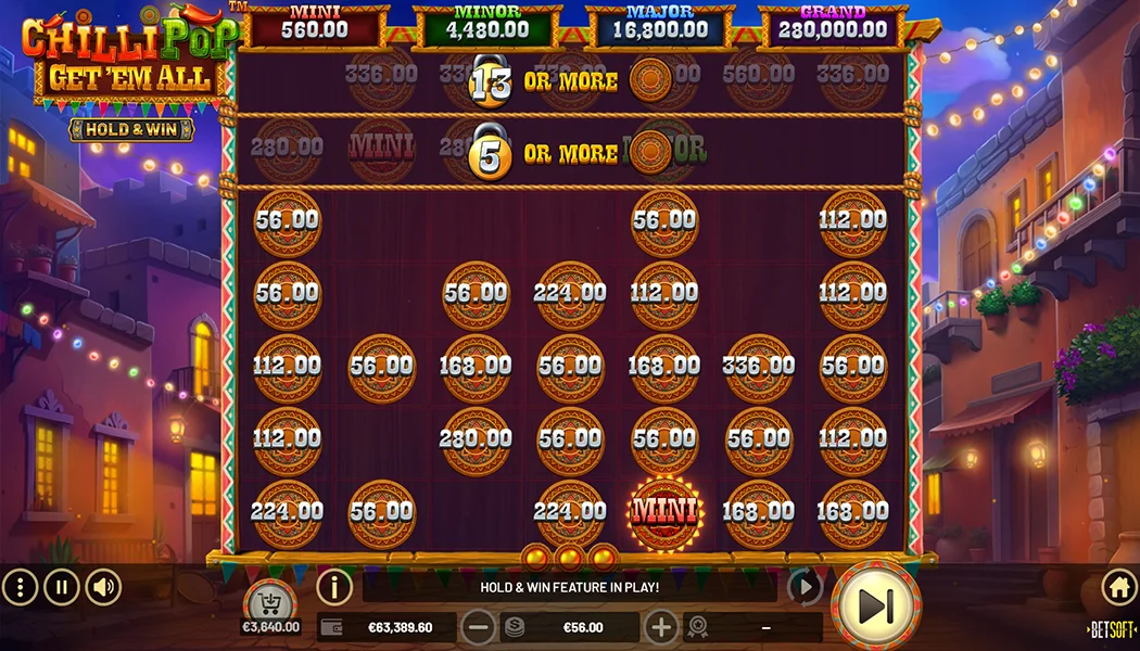 ChilliPop Get Em All Hold and Win expanding grid 7x7 Mule boost