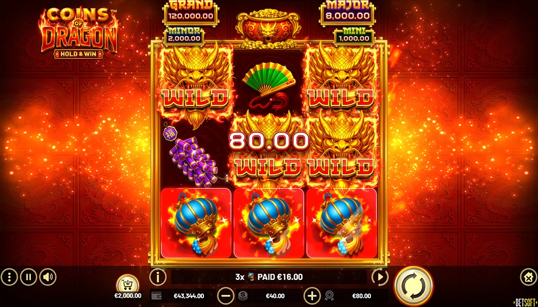 Coins of Dragon Hold and Win bonus Dragon Bonus locking jackpot tiers