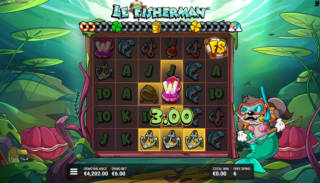 Free Spins Bonus Le Fisherman Slot Gameplay