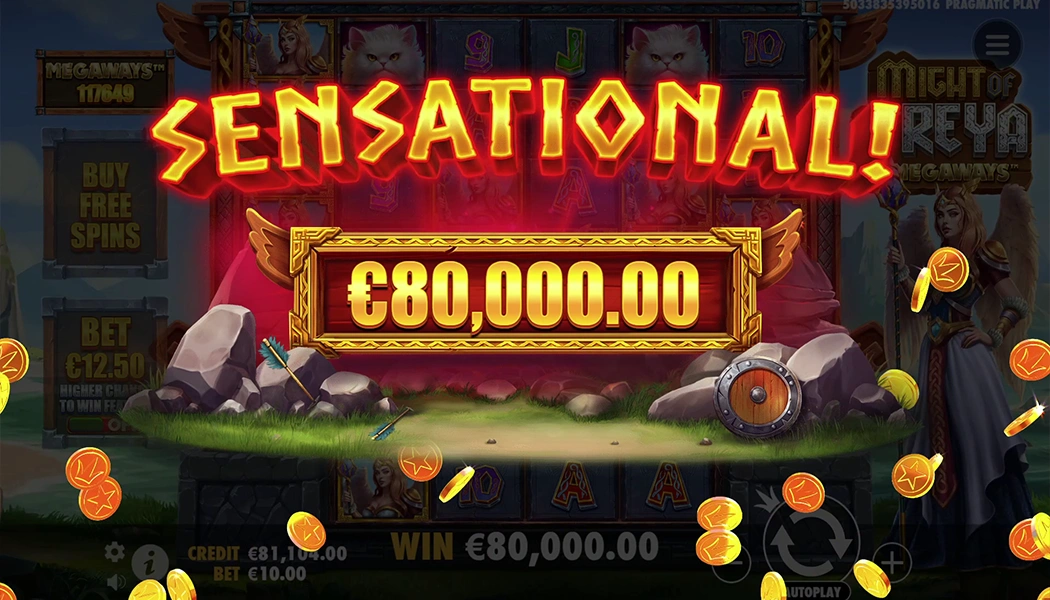 Might of Freya Megaways big win progressive multiplier Norse goddess