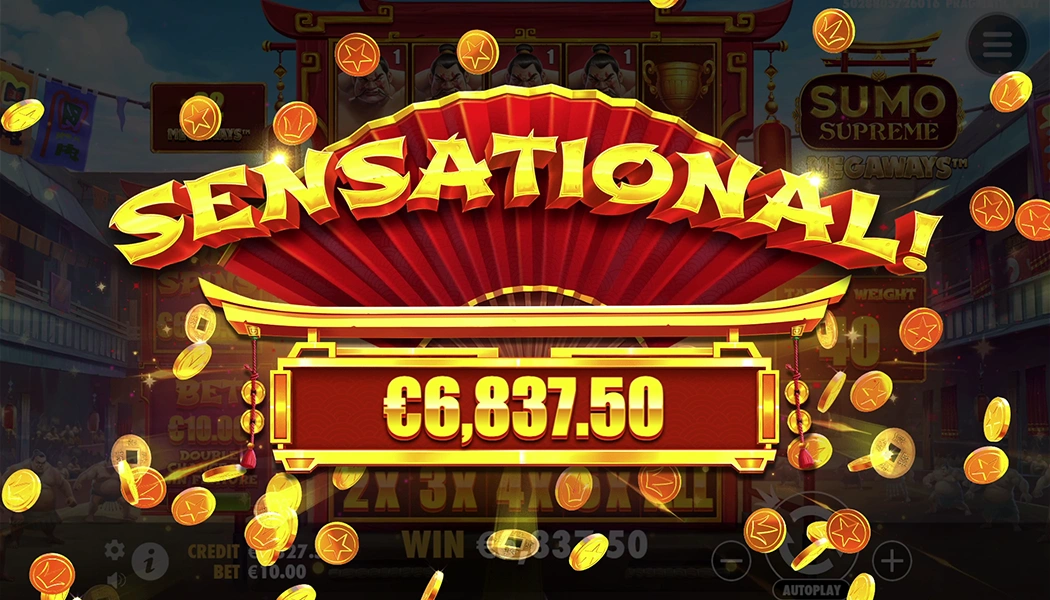 Sumo Supreme Megaways 12500x max win Target Weight all boxes open